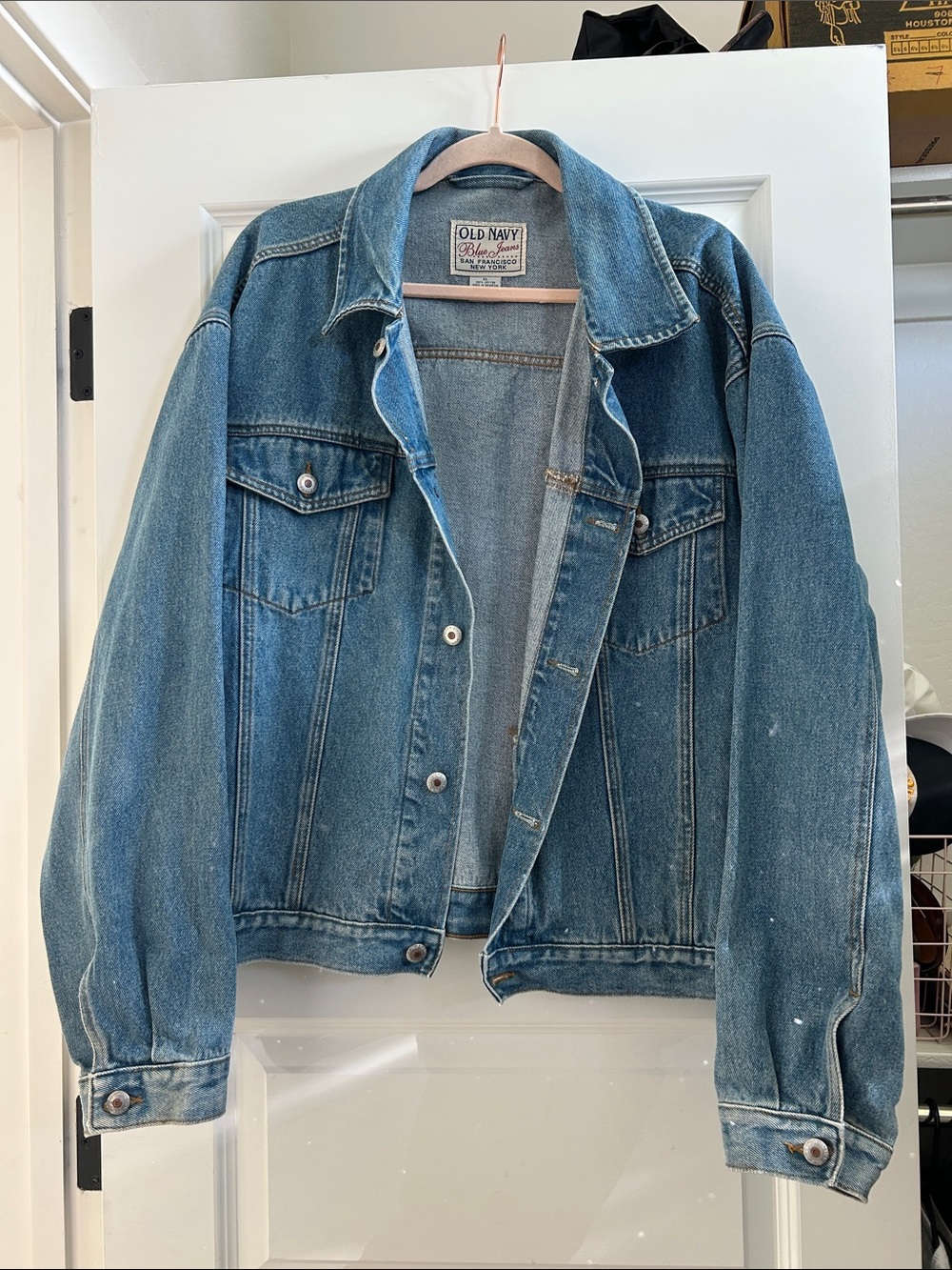BRIDAL Vintage Old Navy Blue Denim Trucker Jacket
